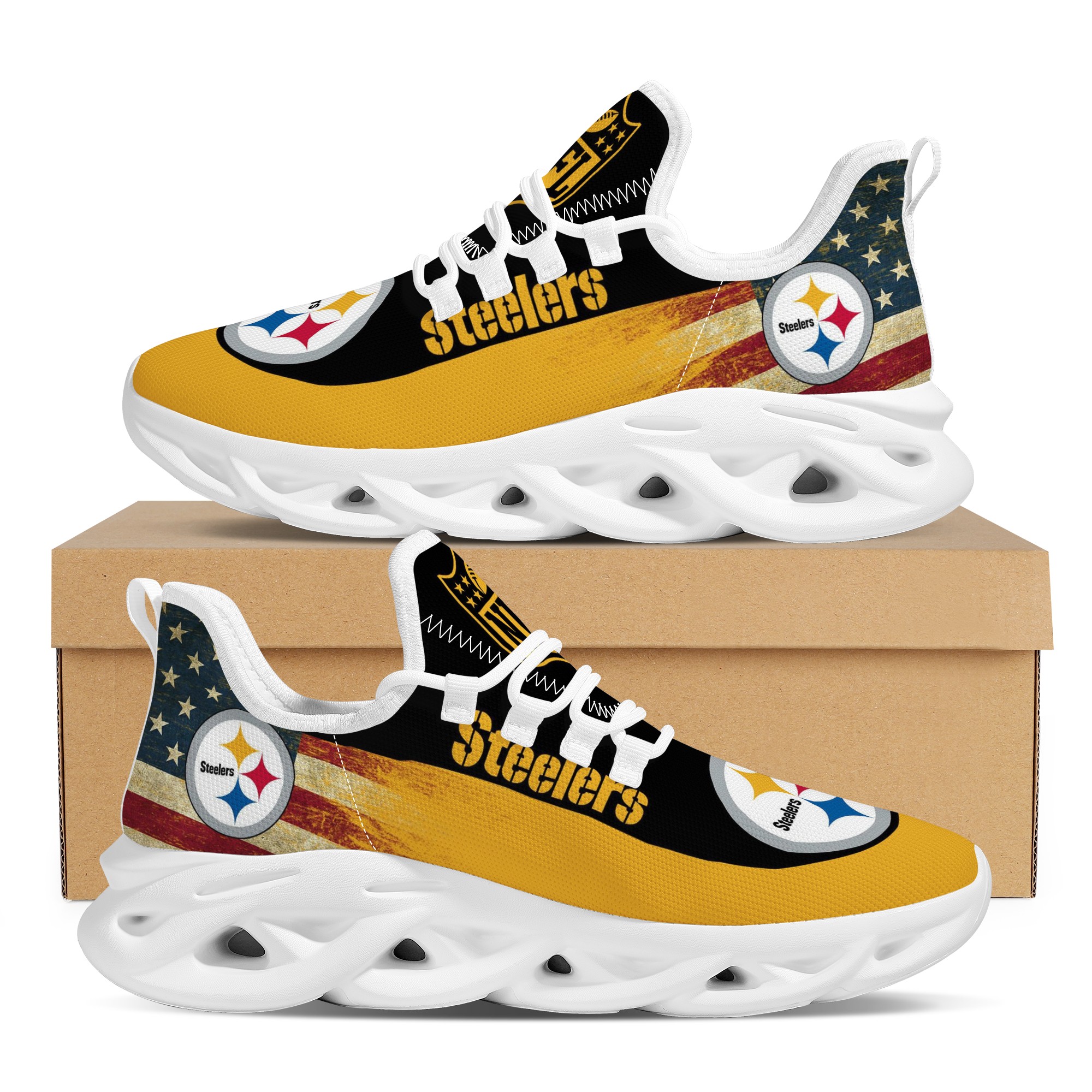 Men's Pittsburgh Steelers Flex Control Sneakers 004 Men's Pittsburgh Steelers Flex Control Sneakers 004