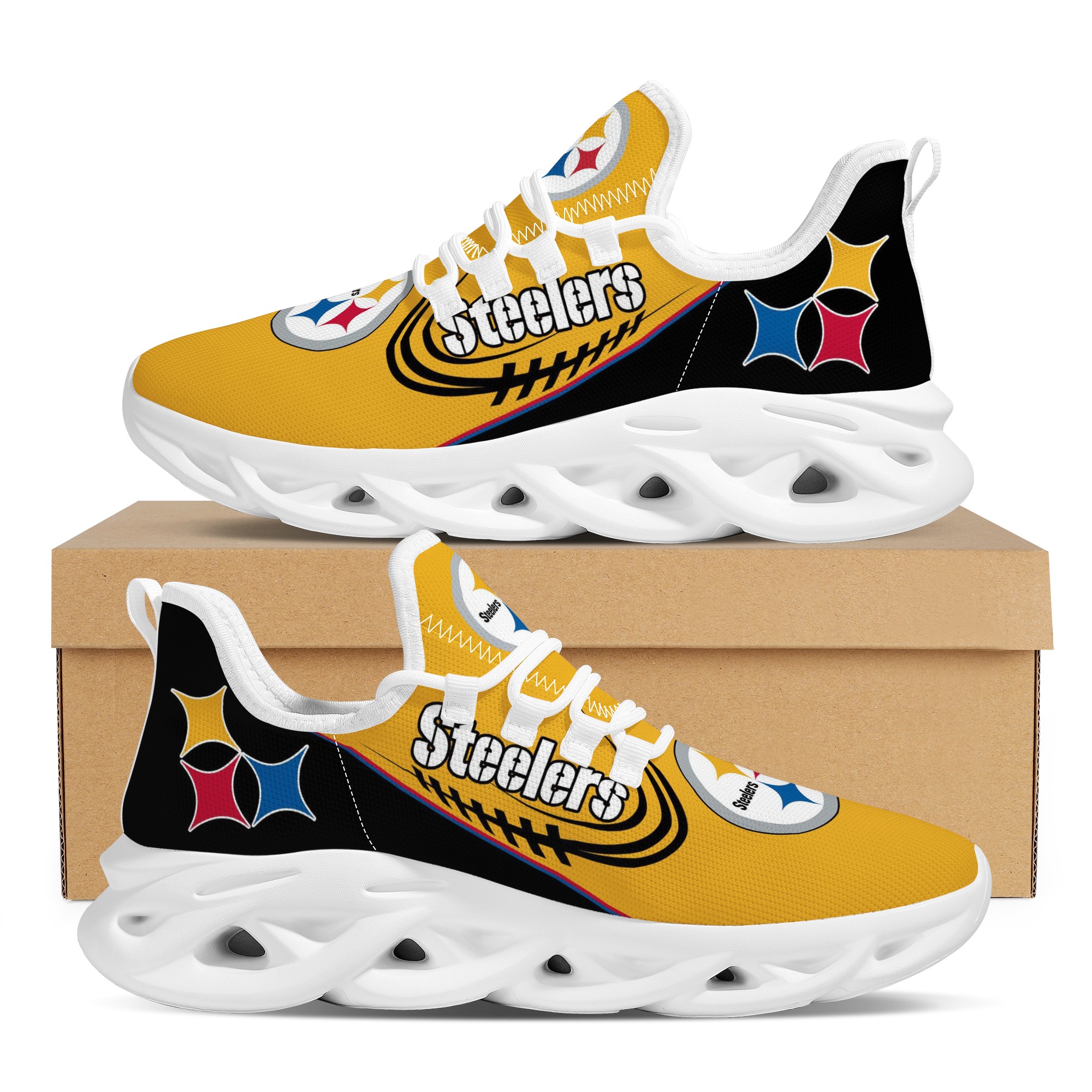 Men's Pittsburgh Steelers Flex Control Sneakers 006 Men's Pittsburgh Steelers Flex Control Sneakers 006