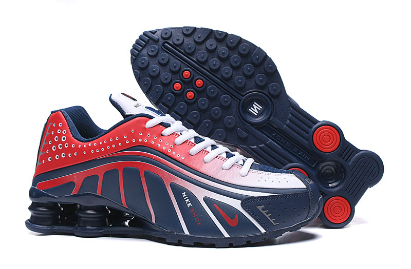 Men's Running Weapon Shox R4 Shoes Black Blue Red BV1387-003 011
