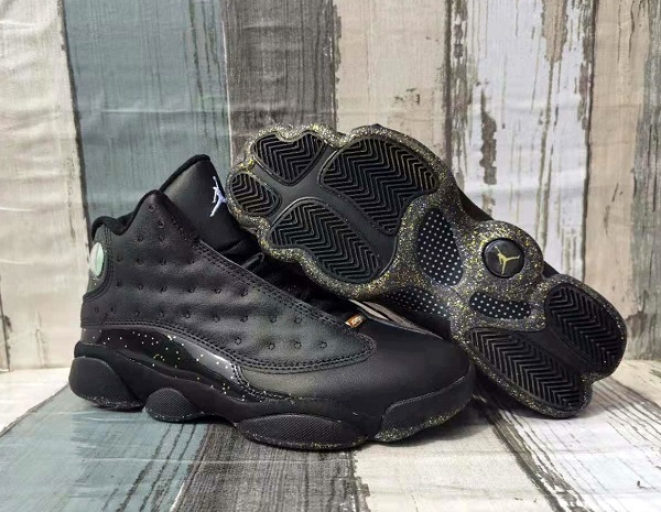 Men's Running Weapon Air Jordan 13 Black Shoes 018