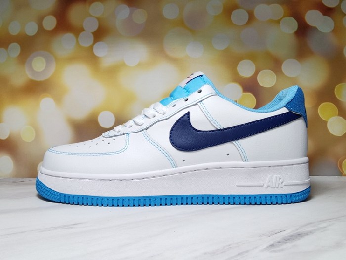 Women's Air Force 1 White/Blue Shoes 0161 Women's Air Force 1 White/Blue Shoes 0161
