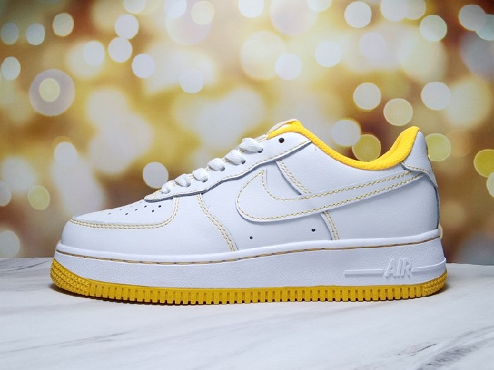 Women's Air Force 1 White/Yellow Shoes 0203 Women's Air Force 1 White/Yellow Shoes 0203
