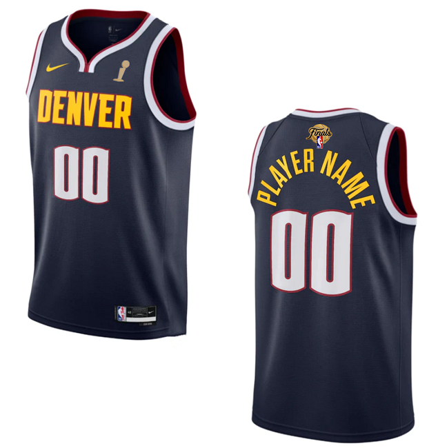 Men's Denver Nuggets Active Player Custom Navy 2023 Finals Icon Edition Champions Stitched Basketball Jersey Men's Denver Nuggets Active Player Custom Navy 2023 Finals Icon Edition Champions Stitched Basketball Jersey