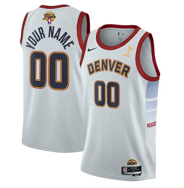 Men's Denver Nuggets Active Player Custom White 2023 Finals Champions Icon Edition Stitched Basketball Jersey Men's Denver Nuggets Active Player Custom White 2023 Finals Champions Icon Edition Stitched Basketball Jersey