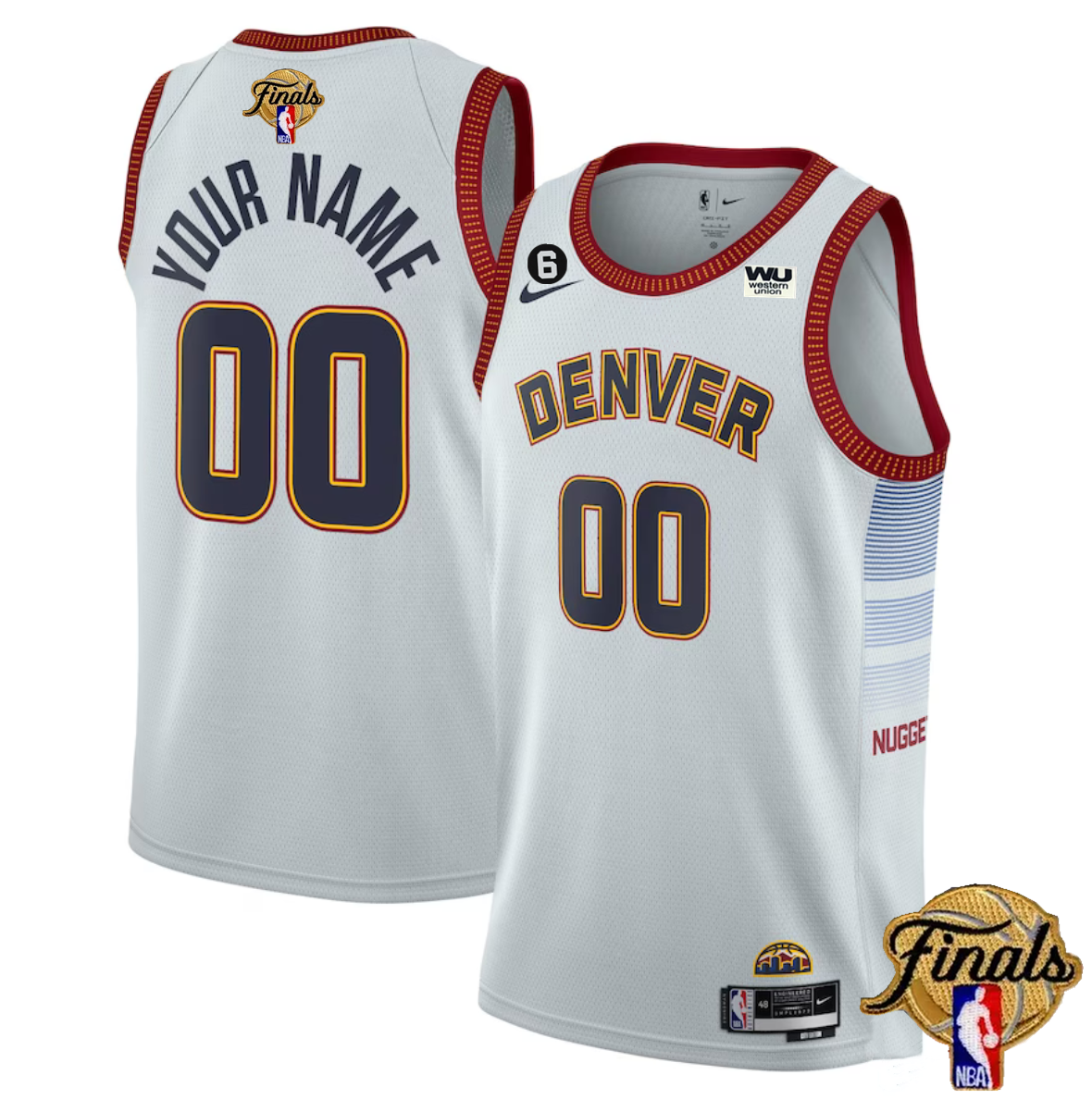 Men's Denver Nuggets Active Player Custom White 2023 Finals Icon Edition Stitched Basketball Jersey Men's Denver Nuggets Active Player Custom White 2023 Finals Icon Edition Stitched Basketball Jersey