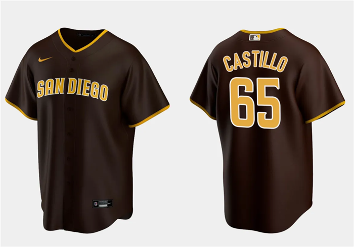 Men's San Diego Padres #65 José Castillo Brown Cool Base Stitched Jersey Men's San Diego Padres #65 José Castillo Brown Cool Base Stitched Jersey
