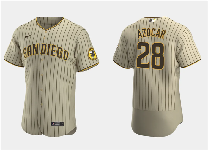 Men's San Diego Padres #28 José Azocar Tan Flex Base Stitched Baseball Jersey Men's San Diego Padres #28 José Azocar Tan Flex Base Stitched Baseball Jersey