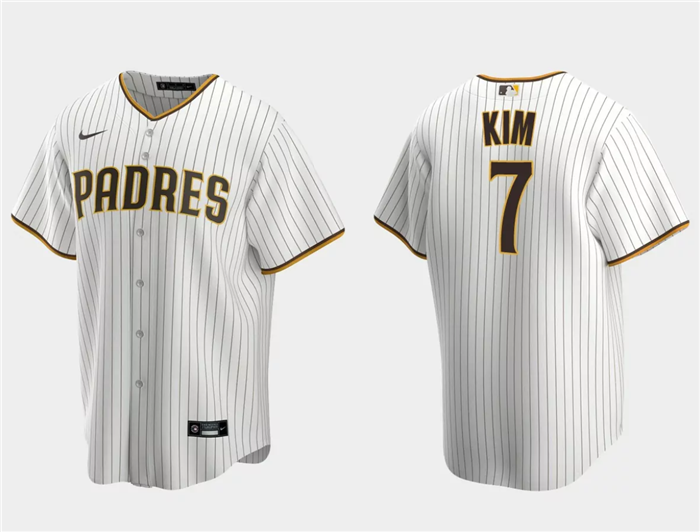 Men's San Diego Padres #7 Ha-Seong Kim White Cool Base Stitched Jersey Men's San Diego Padres #7 Ha-Seong Kim White Cool Base Stitched Jersey