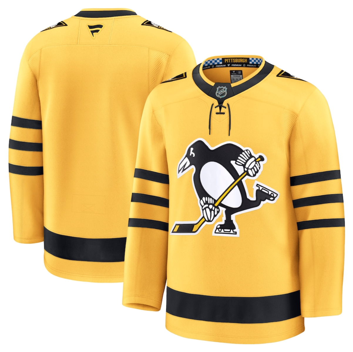Men's Pittsburgh Penguins Blank Gold 2025 Alternate Stitched Hockey Jersey Men's Pittsburgh Penguins Blank Gold 2025 Alternate Stitched Hockey Jersey