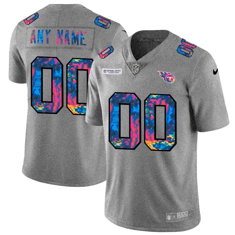 Men's Tennessee Titans ACTIVE PLAYER Custom 2020 Grey Crucial Catch Limited Stitched Jersey Men's Tennessee Titans ACTIVE PLAYER Custom 2020 Grey Crucial Catch Limited Stitched Jersey