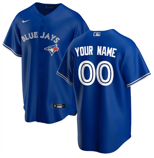 Men's Toronto Blue Jays ACTIVE PLAYER Custom Blue Stitched Jersey