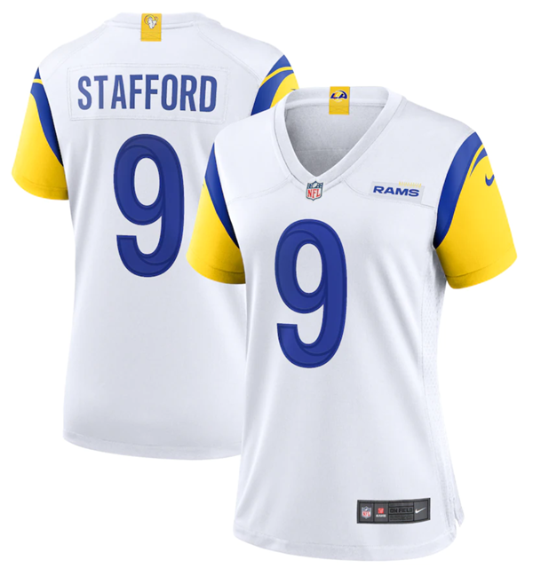Women's Los Angeles Rams #9 Matthew Stafford White Vapor Untouchable Limited Stitched Jersey(Run Small) Women's Los Angeles Rams #9 Matthew Stafford White Vapor Untouchable Limited Stitched Jersey(Run Small)