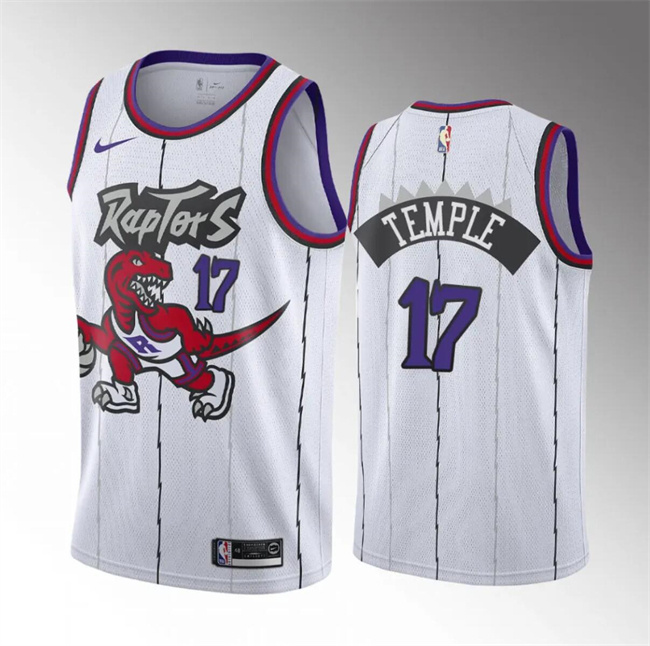 Men's Toronto Raptors #17 Garrett Temple White Classic Edition Stitched Basketball Jersey Men's Toronto Raptors #17 Garrett Temple White Classic Edition Stitched Basketball Jersey