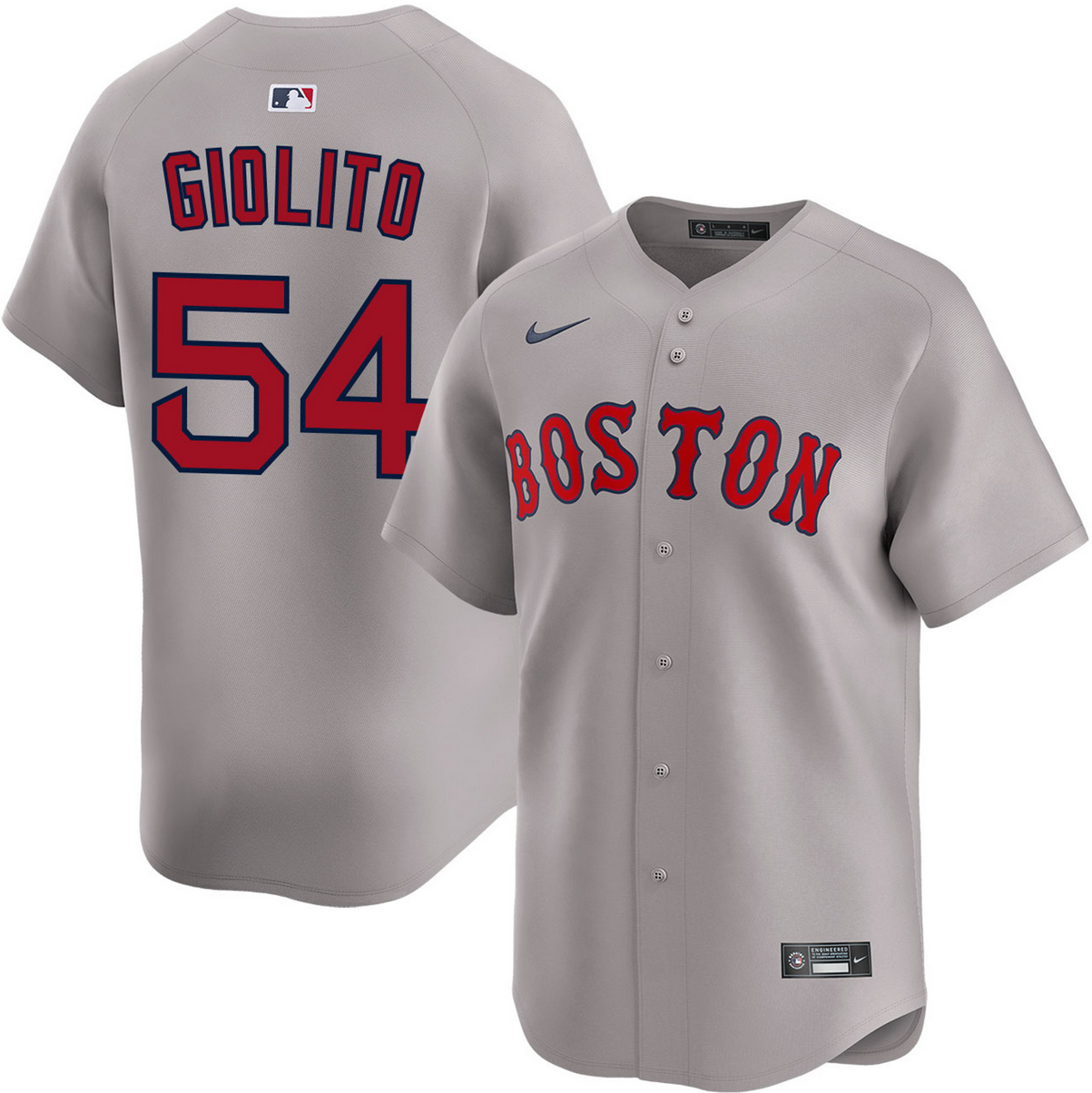 Men's Boston Red Sox #54 Lucas Giolito Grey 2024 Away Limited Stitched Baseball Jersey Men's Boston Red Sox #54 Lucas Giolito Grey 2024 Away Limited Stitched Baseball Jersey