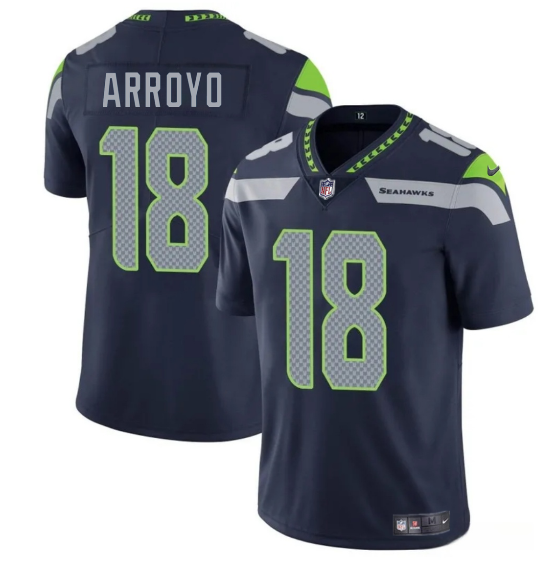 Youth Seattle Seahawks #18 Elijah Arroyo Navy 2025 Draft Vapor Limited Stitched Football Jersey Youth Seattle Seahawks #18 Elijah Arroyo Navy 2025 Draft Vapor Limited Stitched Football Jersey
