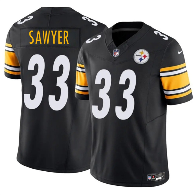 Youth Pittsburgh Steelers #33 Jack Sawyer Black 2025 Draft F.U.S.E. Vapor Limited Stitched Football Jersey