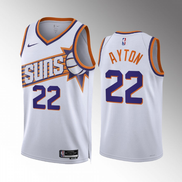 Men's Phoenix Suns #22 Deandre Ayton White Association Edition Stitched Basketball Jersey Men's Phoenix Suns #22 Deandre Ayton White Association Edition Stitched Basketball Jersey