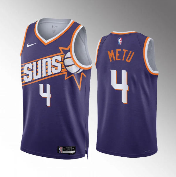 Men's Phoenix Suns #4 Chimezie Metu Purple Icon Edition Stitched Basketball Jersey Men's Phoenix Suns #4 Chimezie Metu Purple Icon Edition Stitched Basketball Jersey