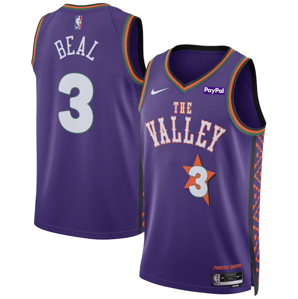 Men's Phoenix Suns #3 Bradley Beal Purple 2024/25 City Edition Stitched Basketball Jersey Men's Phoenix Suns #3 Bradley Beal Purple 2024/25 City Edition Stitched Basketball Jersey