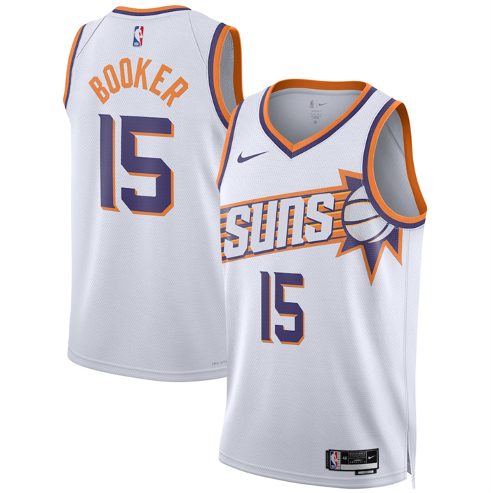 Men's Phoenix Suns #15 Devin Booker White 2026 Association Edition Stitched Basketball Jersey