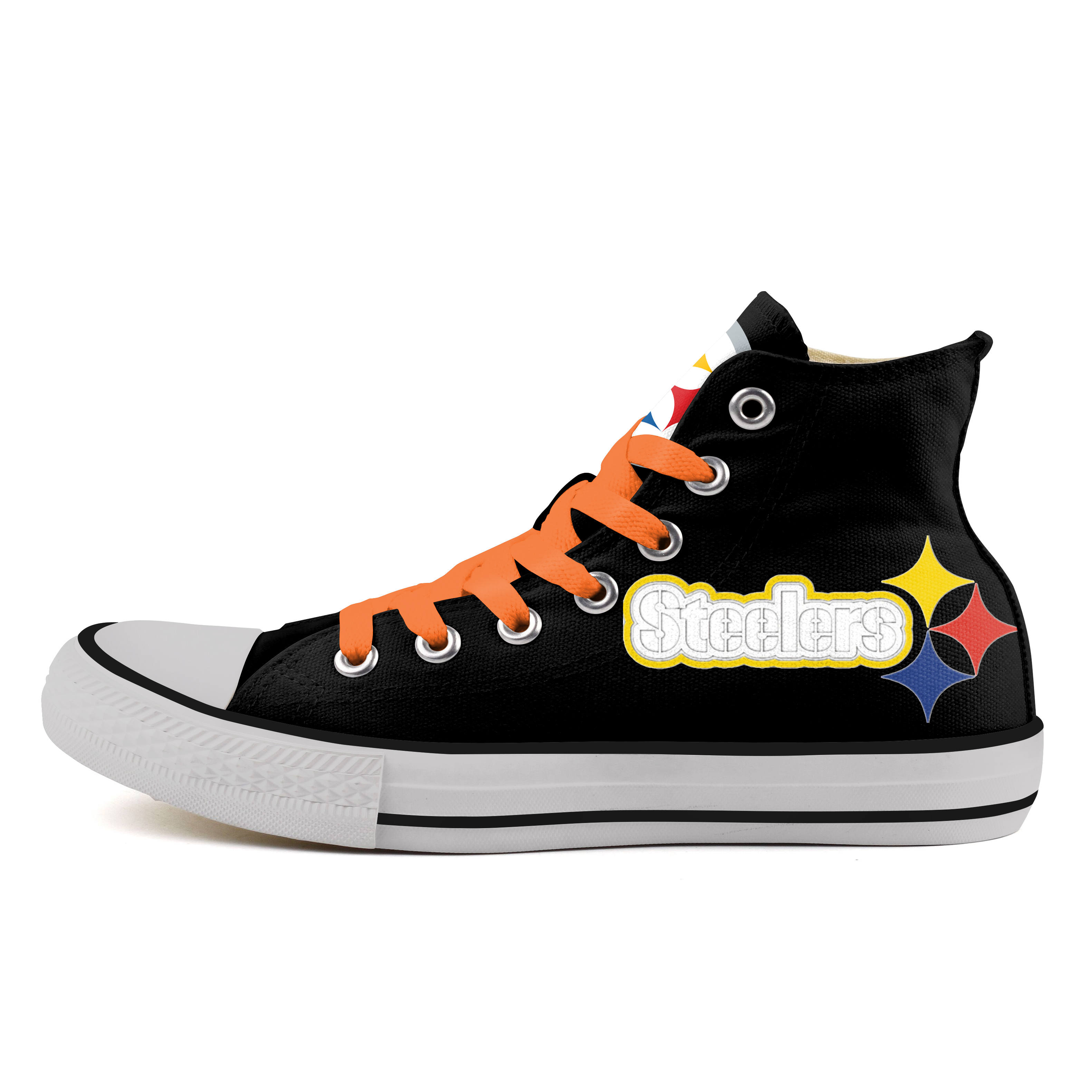 Women's NFL Pittsburgh Steelers Repeat Print High Top Sneakers 008 Women's NFL Pittsburgh Steelers Repeat Print High Top Sneakers 008