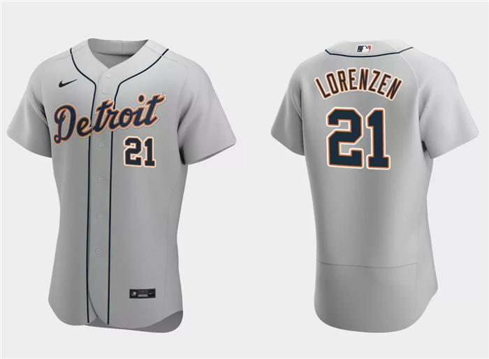 Men's Detroit Tigers #21 Michael Lorenzen Grey Flex Base Stitched Jersey Men's Detroit Tigers #21 Michael Lorenzen Grey Flex Base Stitched Jersey