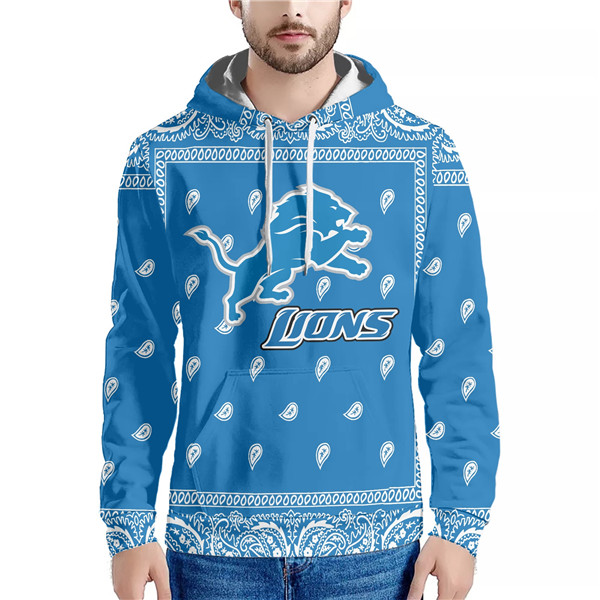 Men's Detroit Lions Blue Pullover Hoodie Men's Detroit Lions Blue Pullover Hoodie