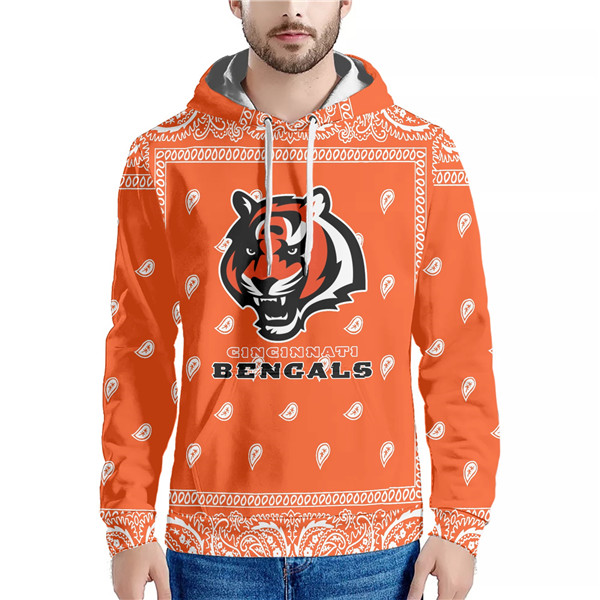 Men's Cincinnati Bengals Orange Pullover Hoodie Men's Cincinnati Bengals Orange Pullover Hoodie
