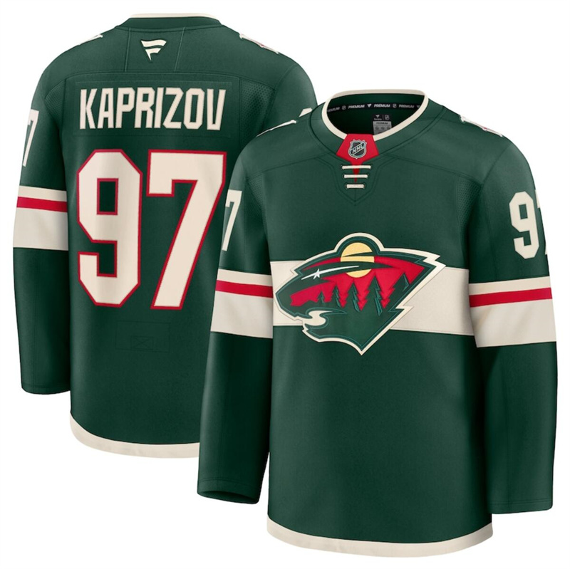 Men's Minnesota Wild ACTIVE PLAYER Custom Green 2024-25 Stitched Hockey Jersey
