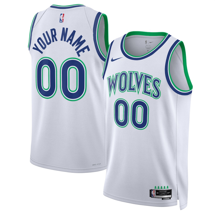 Men's Minnesota Timberwolves Active Player Custom White 2026/27 Association Edition Stitched Basketball Jersey
