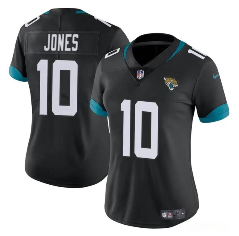 Women's Jacksonville Jaguars #10 Mac Jones Black Vapor Stitched Jersey(Run Small) Women's Jacksonville Jaguars #10 Mac Jones Black Vapor Stitched Jersey(Run Small)