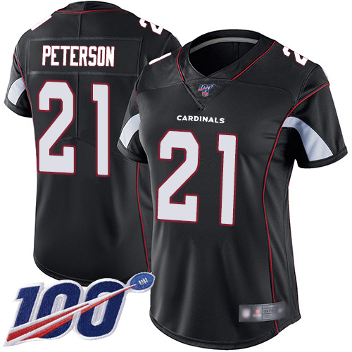 Nike Cardinals #21 Patrick Peterson Black Alternate Women's Stitched NFL 100th Season Vapor Limited Jersey Nike Cardinals #21 Patrick Peterson Black Alternate Women's Stitched NFL 100th Season Vapor Limited Jersey
