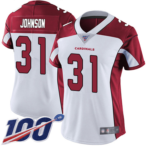 Nike Cardinals #31 David Johnson White Women's Stitched NFL 100th Season Vapor Limited Jersey Nike Cardinals #31 David Johnson White Women's Stitched NFL 100th Season Vapor Limited Jersey