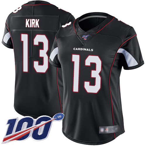 Nike Cardinals #13 Christian Kirk Black Alternate Women's Stitched NFL 100th Season Vapor Limited Jersey Nike Cardinals #13 Christian Kirk Black Alternate Women's Stitched NFL 100th Season Vapor Limited Jersey