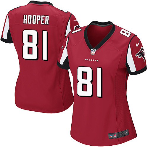 Nike Falcons #81 Austin Hooper Red Team Color Women's Stitched NFL Elite Jersey Nike Falcons #81 Austin Hooper Red Team Color Women's Stitched NFL Elite Jersey