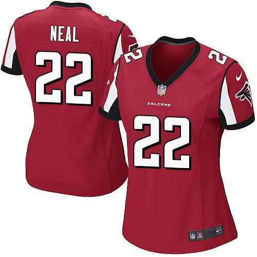 Nike Falcons #22 Keanu Neal Red Team Color Women's Stitched NFL Elite Jersey Nike Falcons #22 Keanu Neal Red Team Color Women's Stitched NFL Elite Jersey