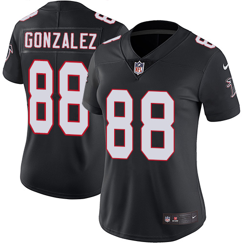 Nike Falcons #88 Tony Gonzalez Black Alternate Women's Stitched NFL Vapor Untouchable Limited Jersey Nike Falcons #88 Tony Gonzalez Black Alternate Women's Stitched NFL Vapor Untouchable Limited Jersey