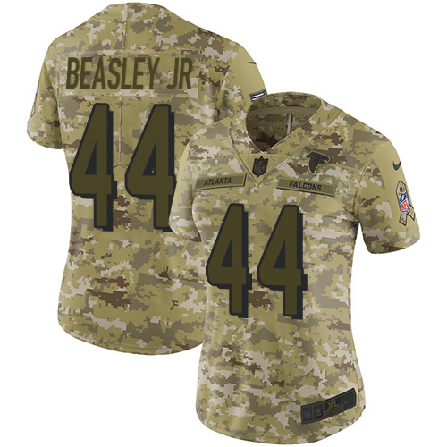 Nike Falcons #44 Vic Beasley Jr Camo Women's Stitched NFL Limited 2018 Salute to Service Jersey Nike Falcons #44 Vic Beasley Jr Camo Women's Stitched NFL Limited 2018 Salute to Service Jersey