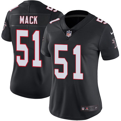 Nike Falcons #51 Alex Mack Black Alternate Women's Stitched NFL Vapor Untouchable Limited Jersey Nike Falcons #51 Alex Mack Black Alternate Women's Stitched NFL Vapor Untouchable Limited Jersey