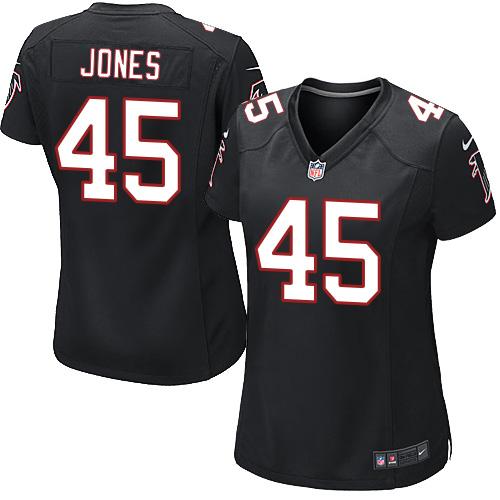 Nike Falcons #45 Deion Jones Black Alternate Women's Stitched NFL Elite Jersey Nike Falcons #45 Deion Jones Black Alternate Women's Stitched NFL Elite Jersey