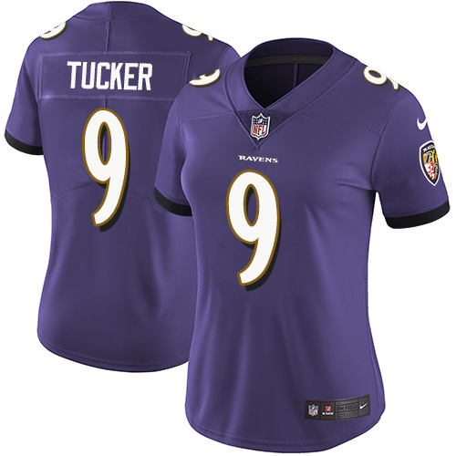 Nike Ravens #9 Justin Tucker Purple Team Color Women's Stitched NFL Vapor Untouchable Limited Jersey Nike Ravens #9 Justin Tucker Purple Team Color Women's Stitched NFL Vapor Untouchable Limited Jersey