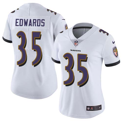 Nike Ravens #35 Gus Edwards White Women's Stitched NFL Vapor Untouchable Limited Jersey Nike Ravens #35 Gus Edwards White Women's Stitched NFL Vapor Untouchable Limited Jersey