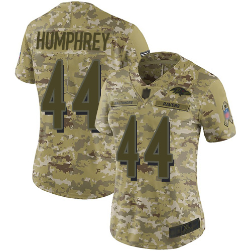 Nike Ravens #44 Marlon Humphrey Camo Women's Stitched NFL Limited 2018 Salute to Service Jersey Nike Ravens #44 Marlon Humphrey Camo Women's Stitched NFL Limited 2018 Salute to Service Jersey