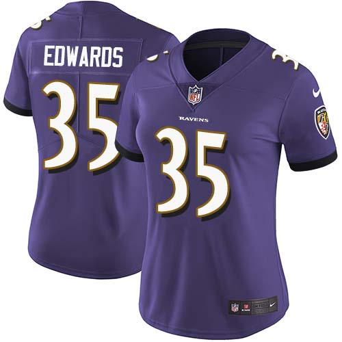Nike Ravens #35 Gus Edwards Purple Team Color Women's Stitched NFL Vapor Untouchable Limited Jersey Nike Ravens #35 Gus Edwards Purple Team Color Women's Stitched NFL Vapor Untouchable Limited Jersey