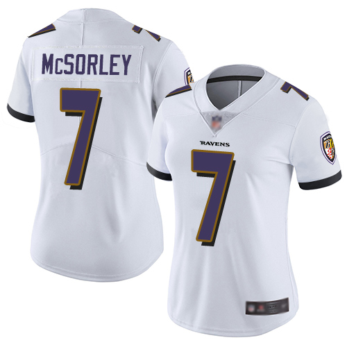 Nike Ravens #7 Trace McSorley White Women's Stitched NFL Vapor Untouchable Limited Jersey Nike Ravens #7 Trace McSorley White Women's Stitched NFL Vapor Untouchable Limited Jersey