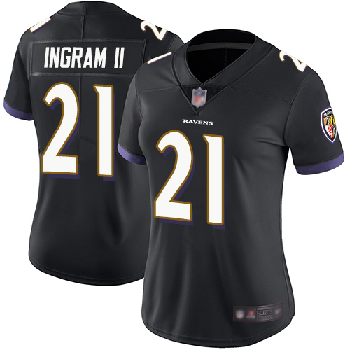 Nike Ravens #21 Mark Ingram II Black Alternate Women's Stitched NFL Vapor Untouchable Limited Jersey Nike Ravens #21 Mark Ingram II Black Alternate Women's Stitched NFL Vapor Untouchable Limited Jersey