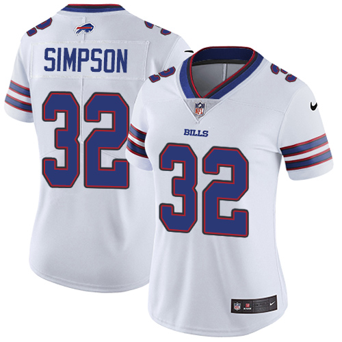 Nike Bills #32 O. J. Simpson White Women's Stitched NFL Vapor Untouchable Limited Jersey Nike Bills #32 O. J. Simpson White Women's Stitched NFL Vapor Untouchable Limited Jersey
