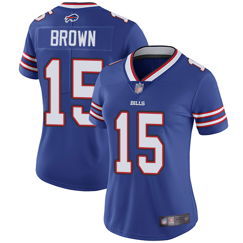 Nike Bills #15 John Brown Royal Blue Team Color Women's Stitched NFL Vapor Untouchable Limited Jersey Nike Bills #15 John Brown Royal Blue Team Color Women's Stitched NFL Vapor Untouchable Limited Jersey