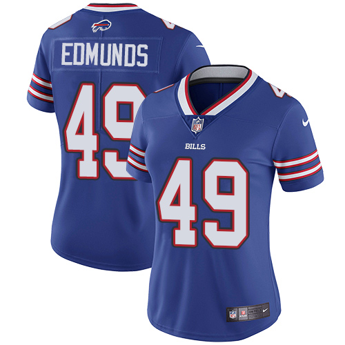 Nike Bills #49 Tremaine Edmunds Royal Blue Team Color Women's Stitched NFL Vapor Untouchable Limited Jersey Nike Bills #49 Tremaine Edmunds Royal Blue Team Color Women's Stitched NFL Vapor Untouchable Limited Jersey