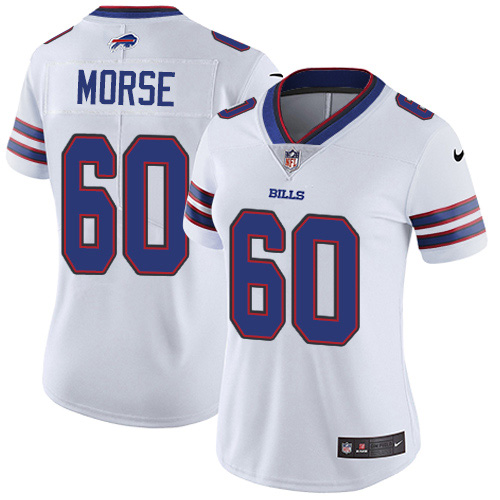 Nike Bills #60 Mitch Morse White Women's Stitched NFL Vapor Untouchable Limited Jersey Nike Bills #60 Mitch Morse White Women's Stitched NFL Vapor Untouchable Limited Jersey